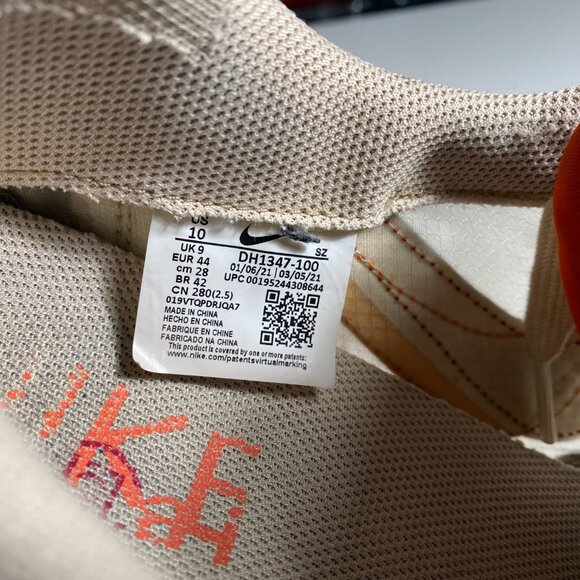 DH1347-100 LDWaffle x sacai x CLOT x Nike 'Orange Blaze' mens size US 10 - Picture 8 of 11